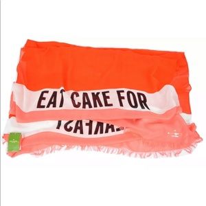 Kate Spade Havana Scarf “Eat Cake For Breakfast”